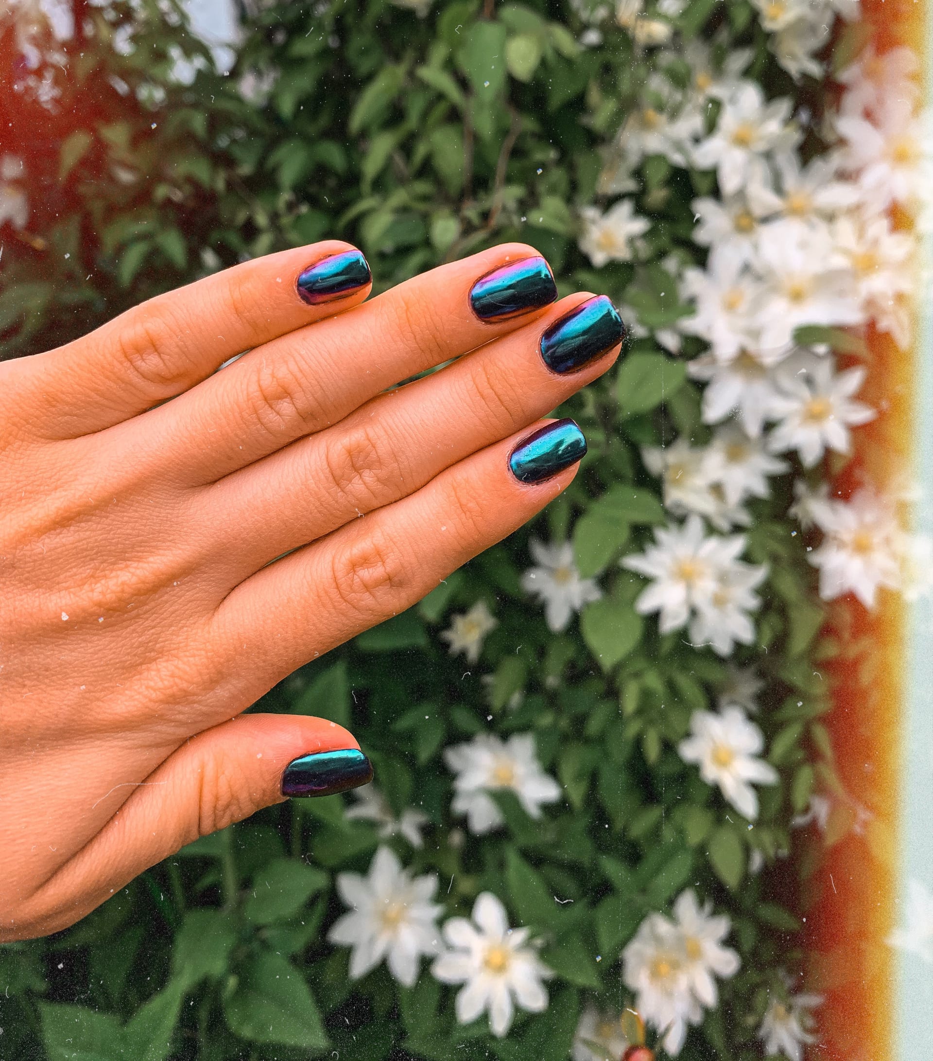0184 model code Chrome Nails nail design